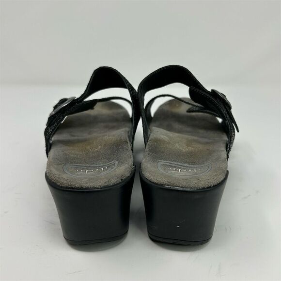 Dansko Women's Black Wedge Heel Slip-On Sandals Size 39 (US 8.5-9) Summer - Picture 8 of 12